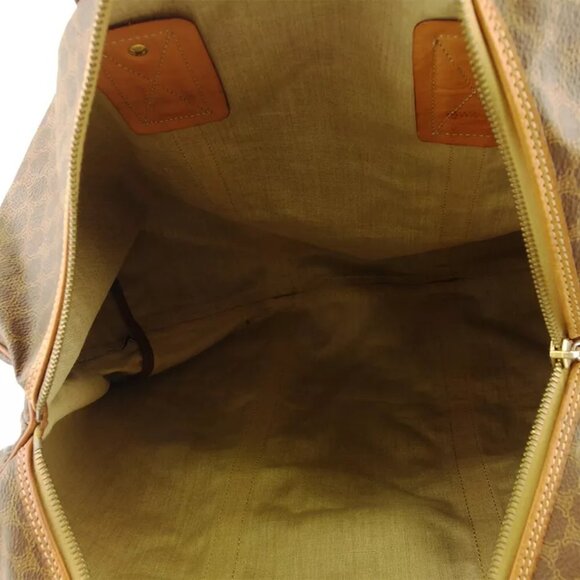 CELINE Boston bag macadam beige PVC ?~ leather Authentic used - Picture 8 of 9